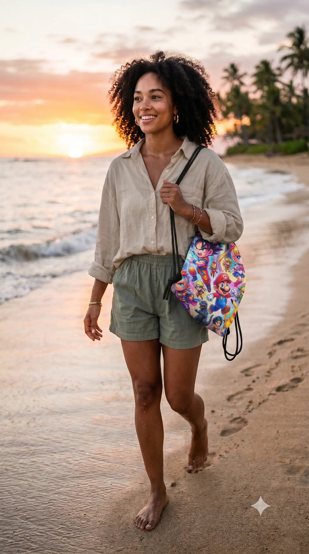 Pixel Legend - Pixelated83 Premium AOP Drawstring Bag