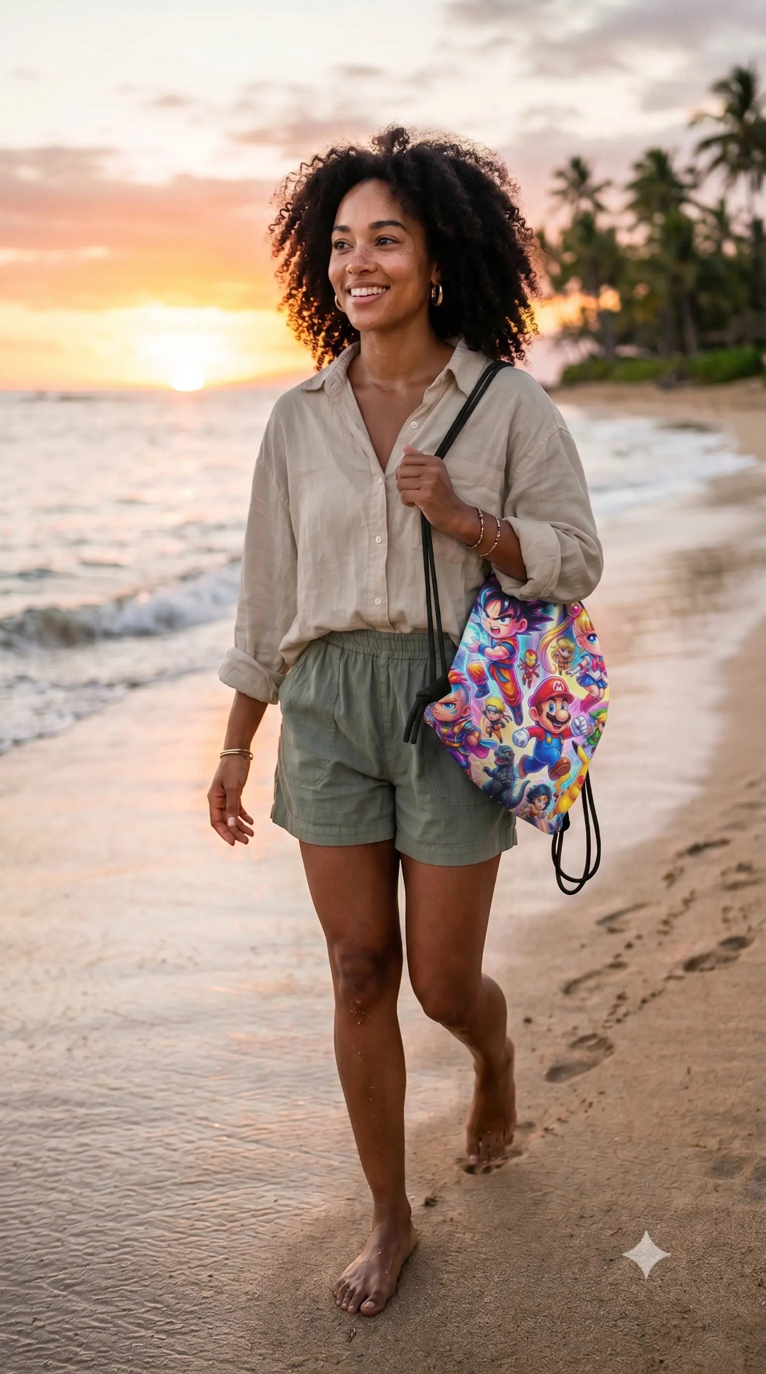 Pixel Legend - Pixelated83 Premium AOP Drawstring Bag