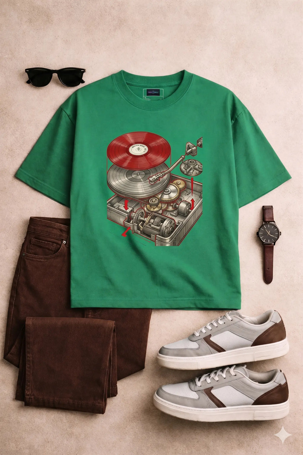 Vinyl player - Pixelated83 Premium Unisex Tee