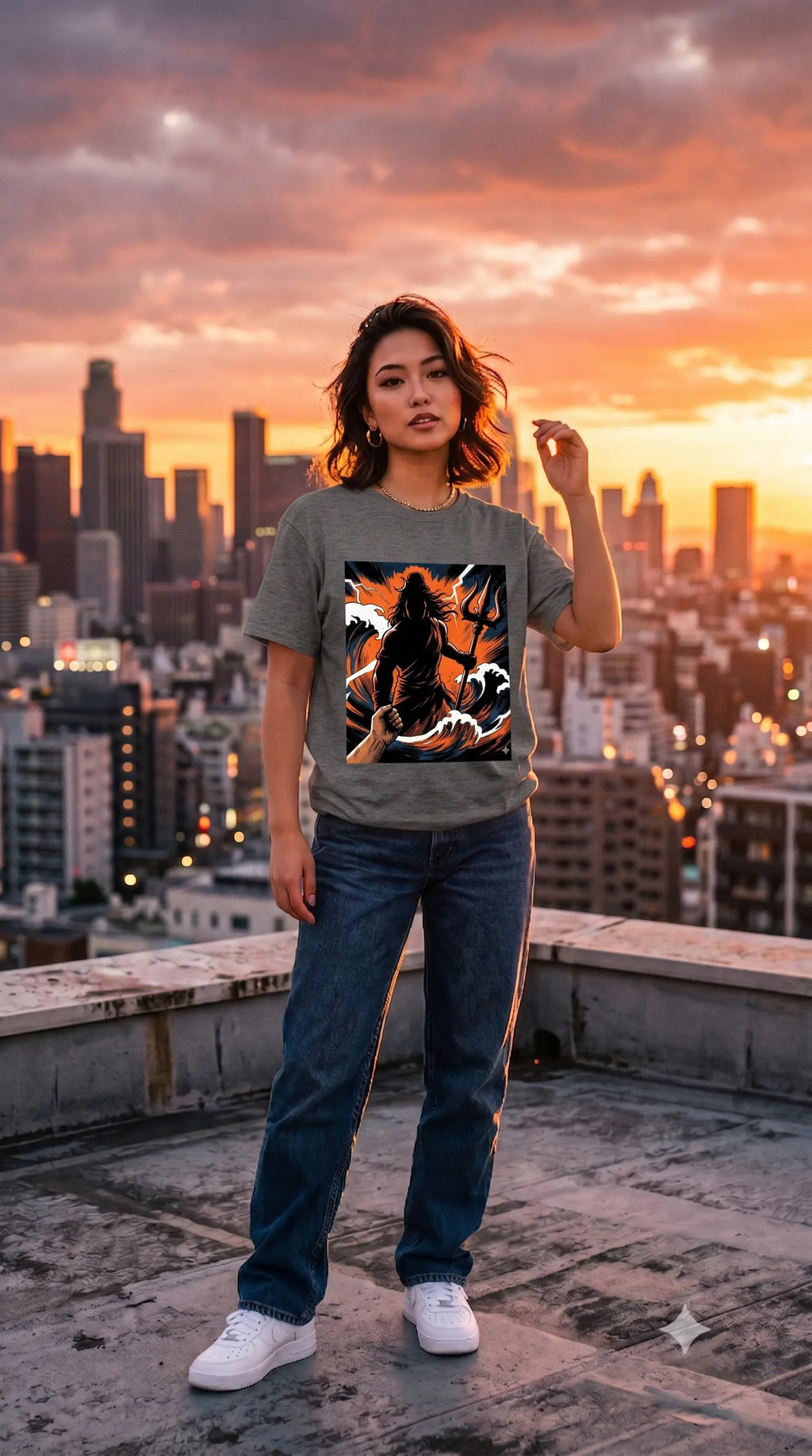 Shiva Cosmic Storm | Pixelated83 Premium  Unisex Classic Crew T-Shirt