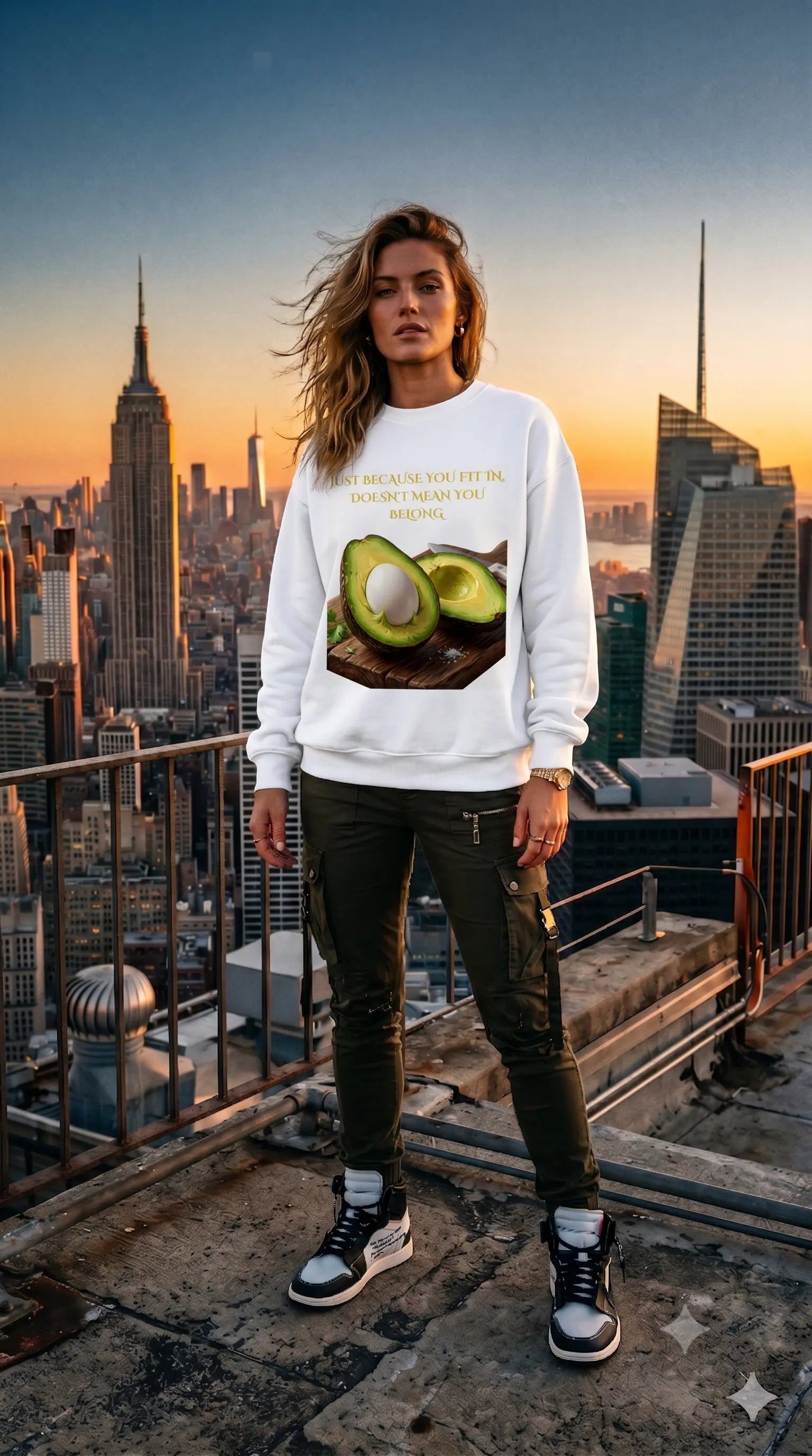 Just Because You Fit | Pixelated83 Premium Unisex Sweatshirt