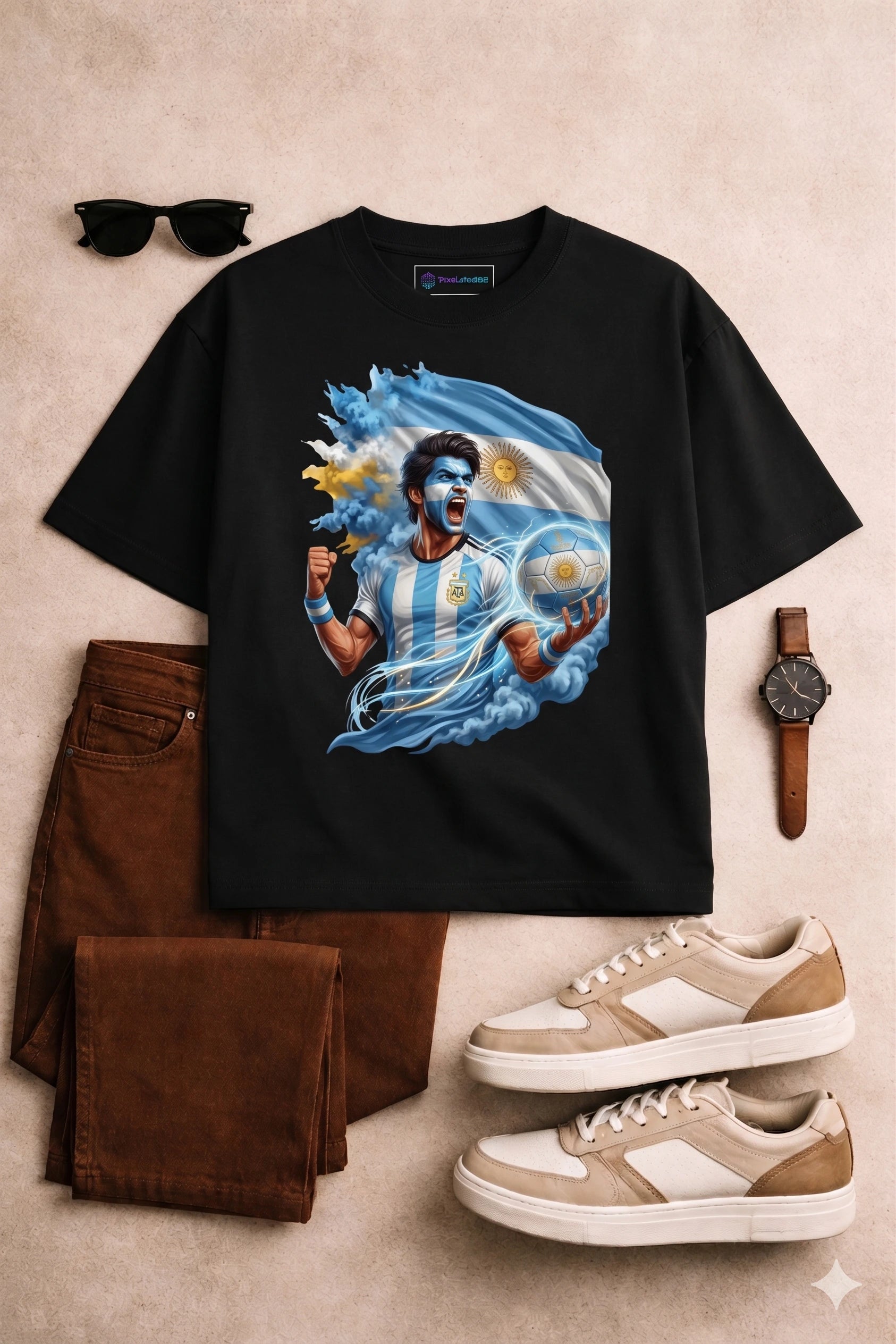 Argentina WC26 - Pixelated83 Premium Unisex Classic Crew T-Shirt