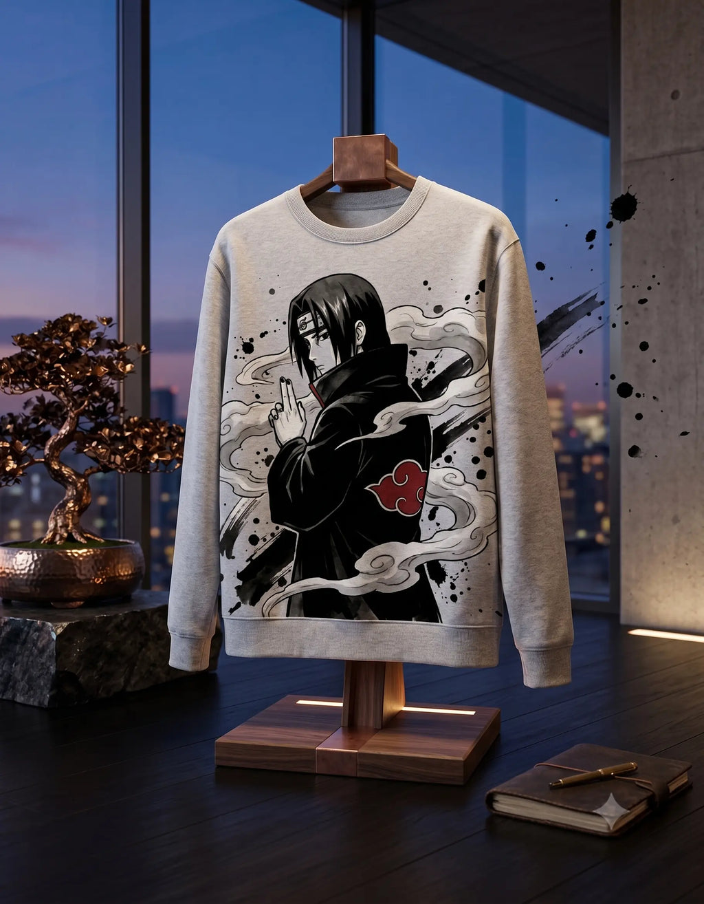 Anime Ninja Ink Art | Pixelated83 Premium Unisex Sweatshirt