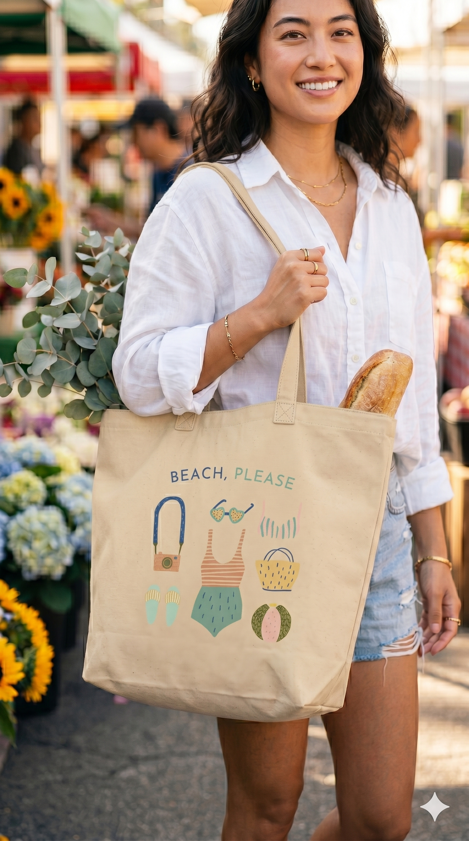 Beachie |Pixelated83 Premium Tote Bag