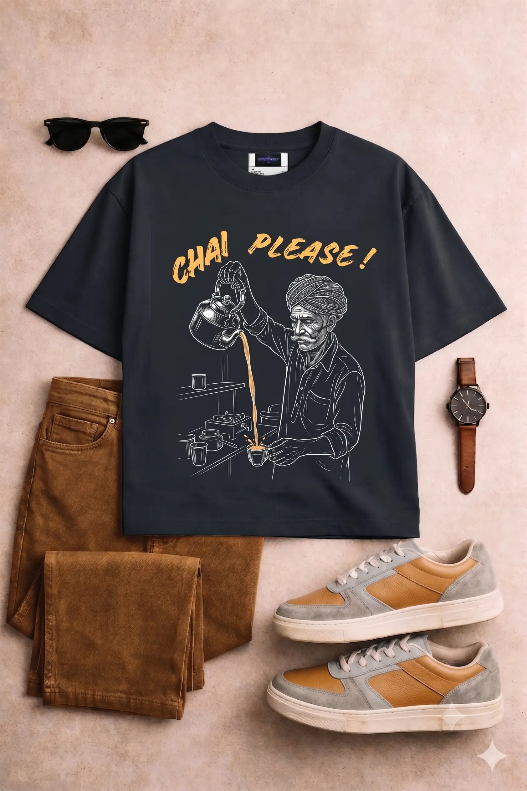 Chai Please | Pixelated83 Premium Unisex Classic Crew T-Shirt