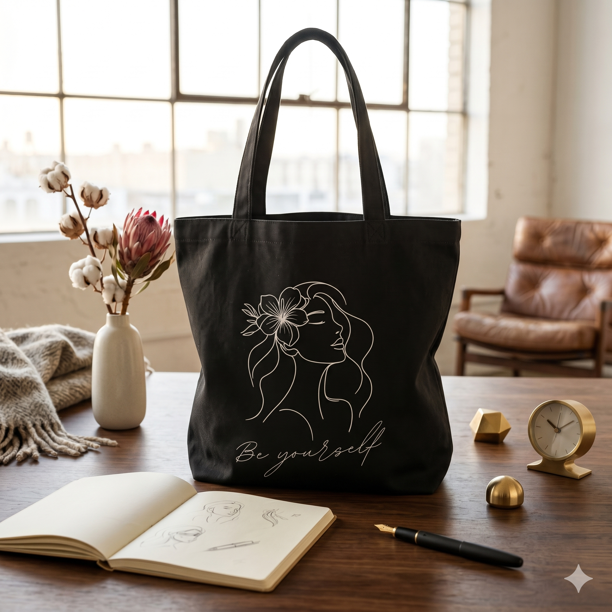Yourself |Pixelated83 Premium Unisex Large Totebag