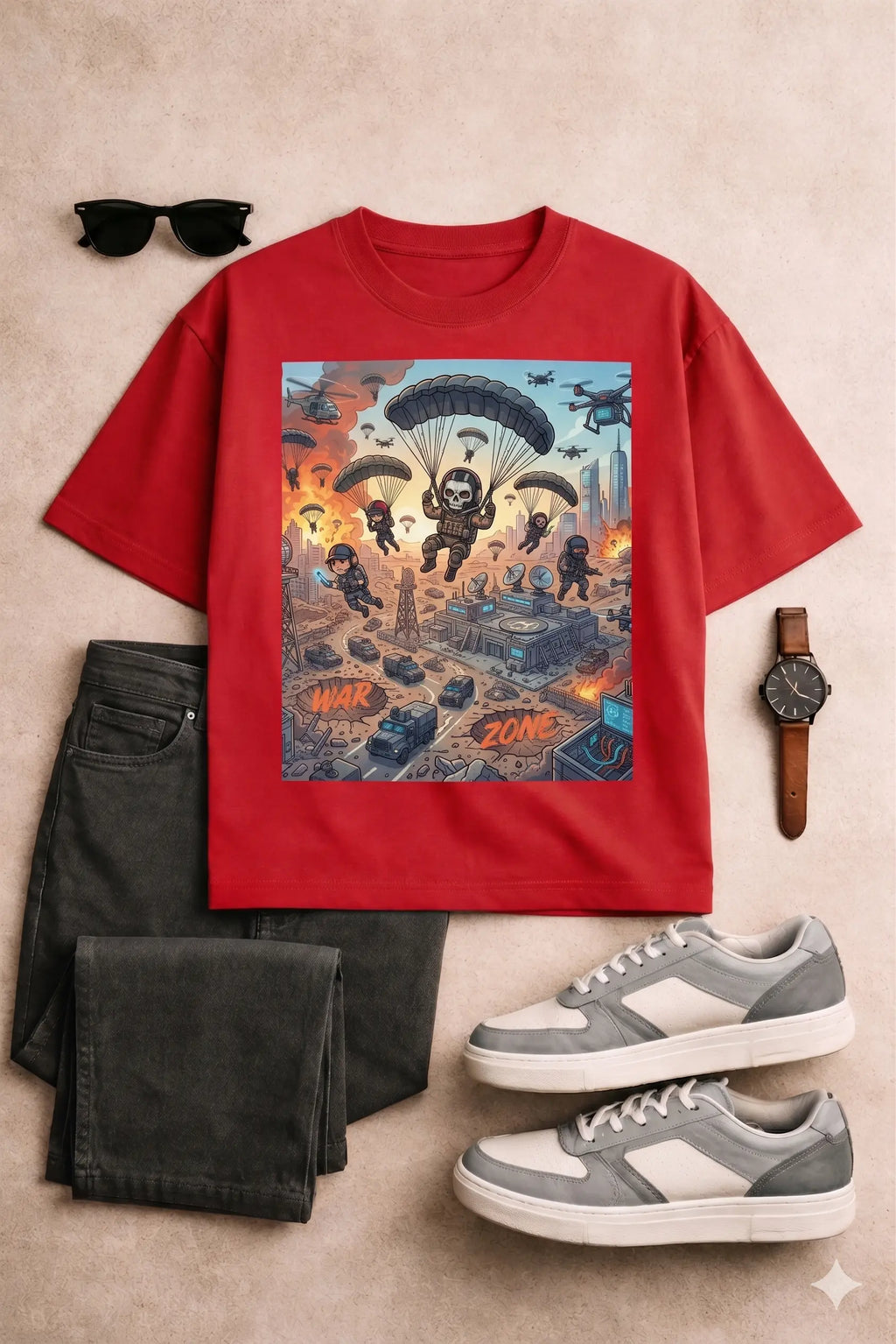 War Zone- Pixelated83 Premium Unisex  Tee