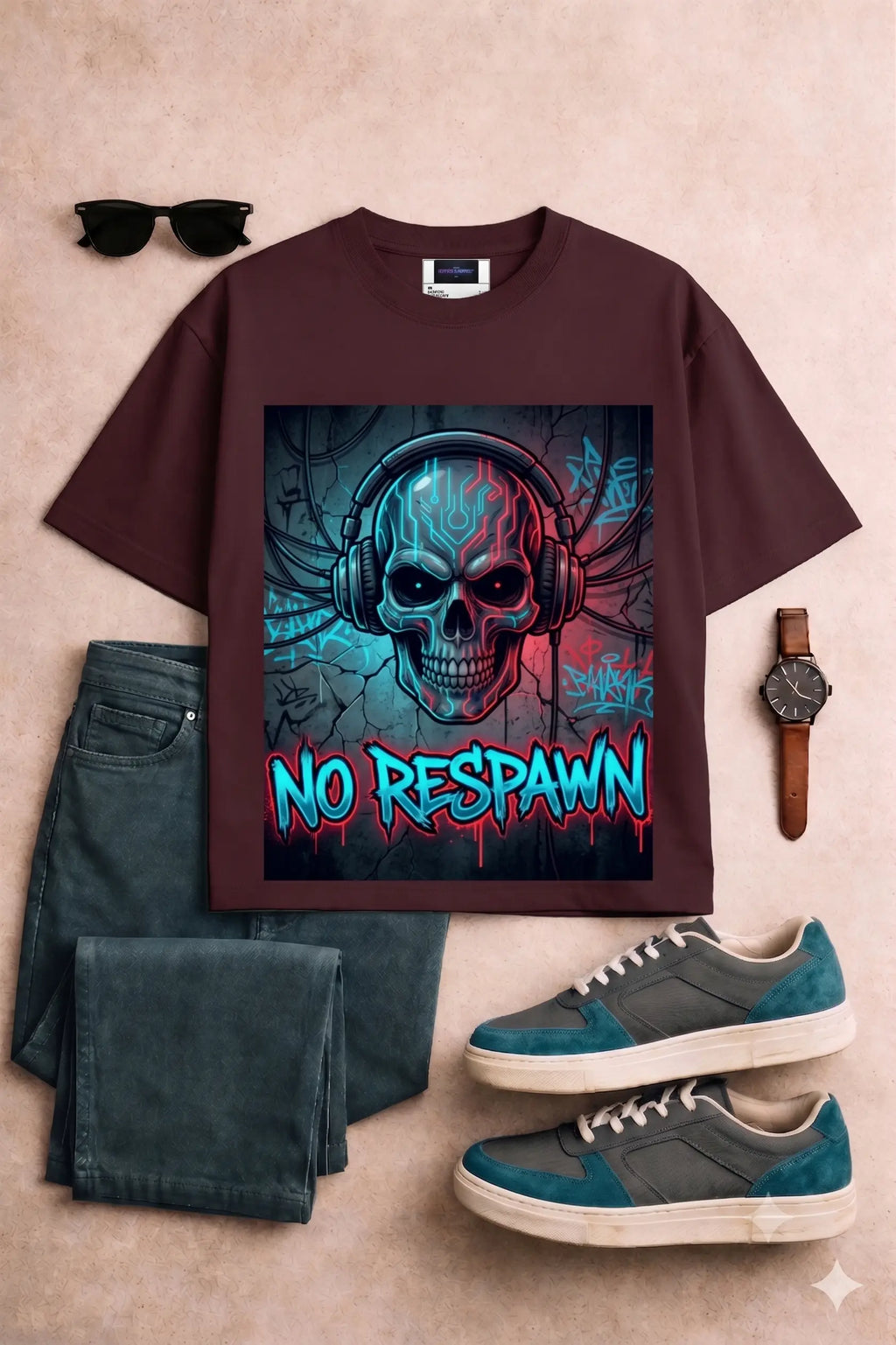 No Respawn | Pixelated83 Premium Unisex Classic Crew T-Shirt