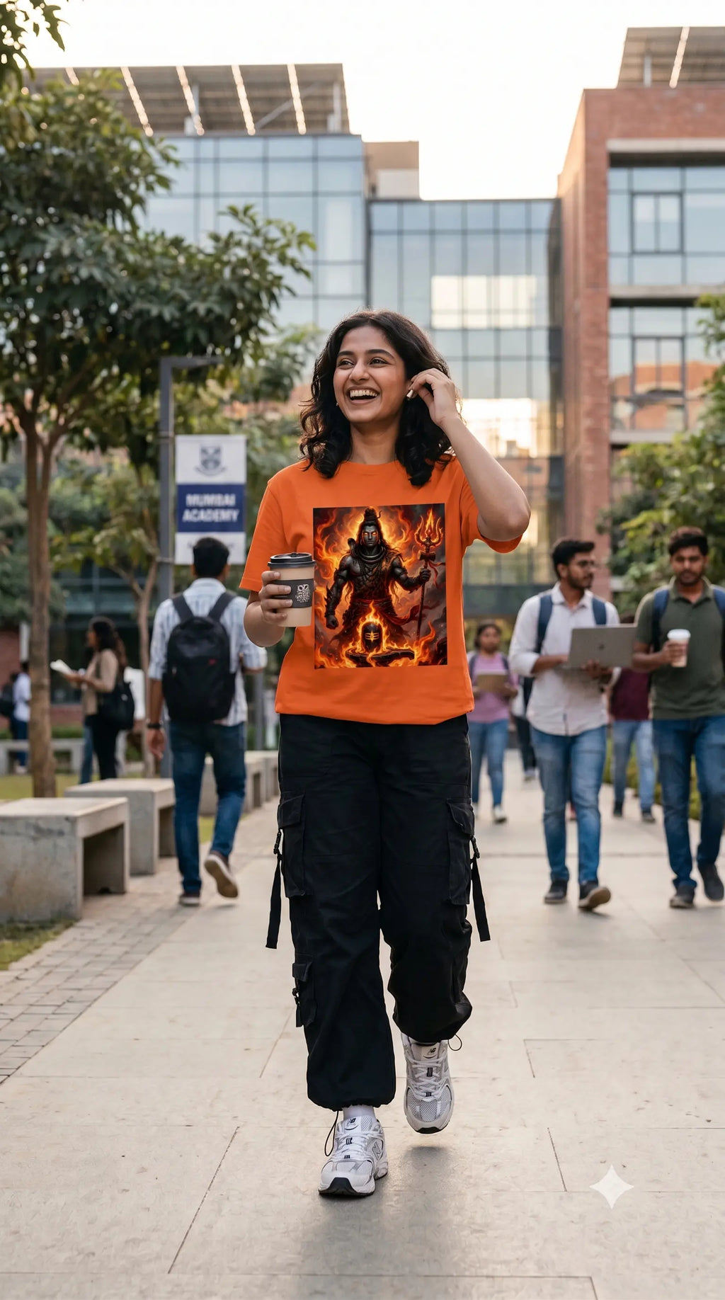 Mahadev's Inferno | Pixelated83 Premium Unisex Classic Crew T-Shirt