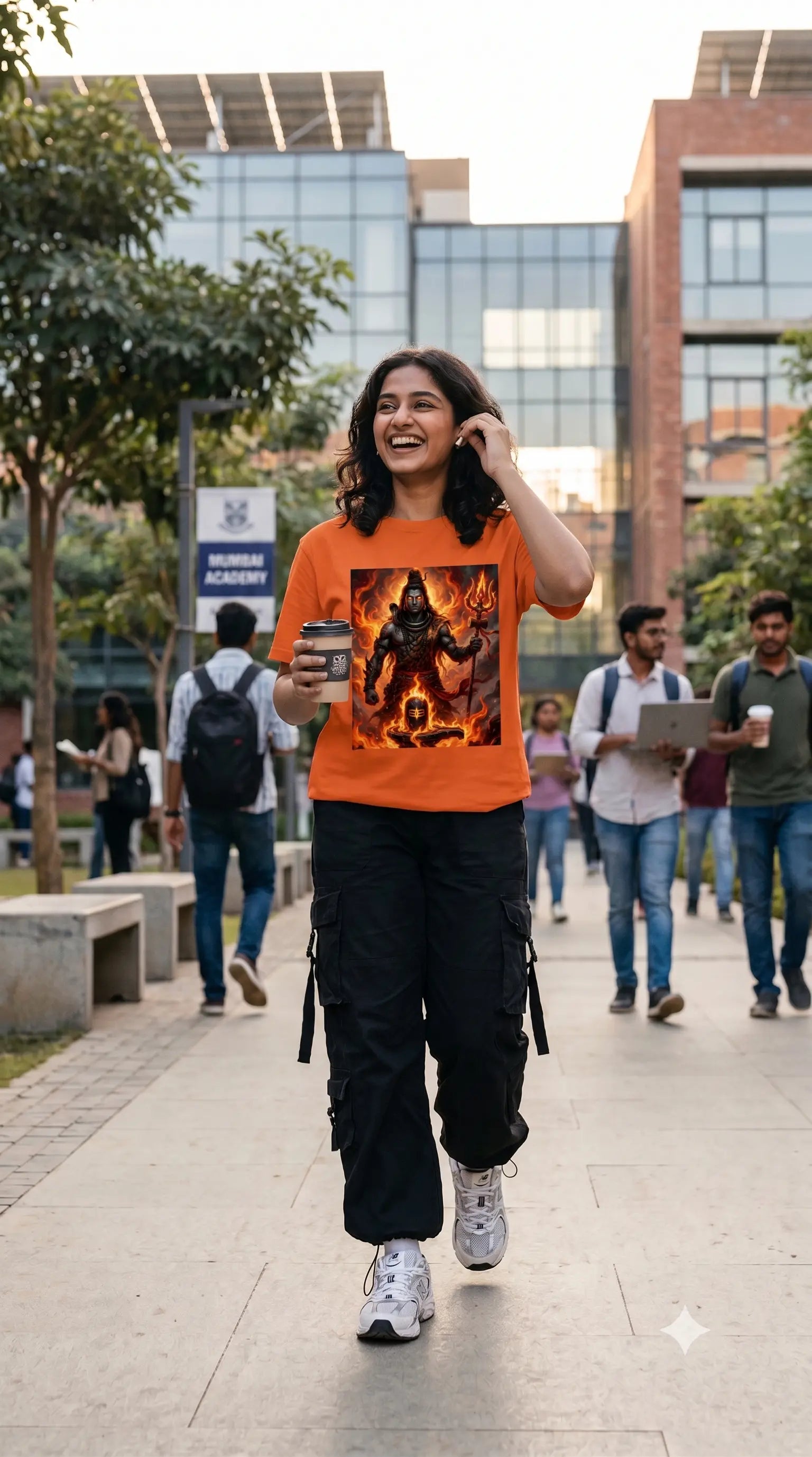 Mahadev's Inferno | Pixelated83 Premium Unisex Classic Crew T-Shirt