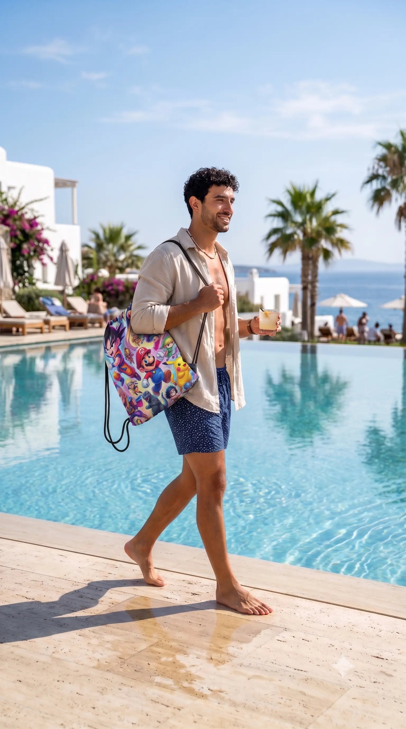 Pixel Legend - Pixelated83 Premium AOP Drawstring Bag