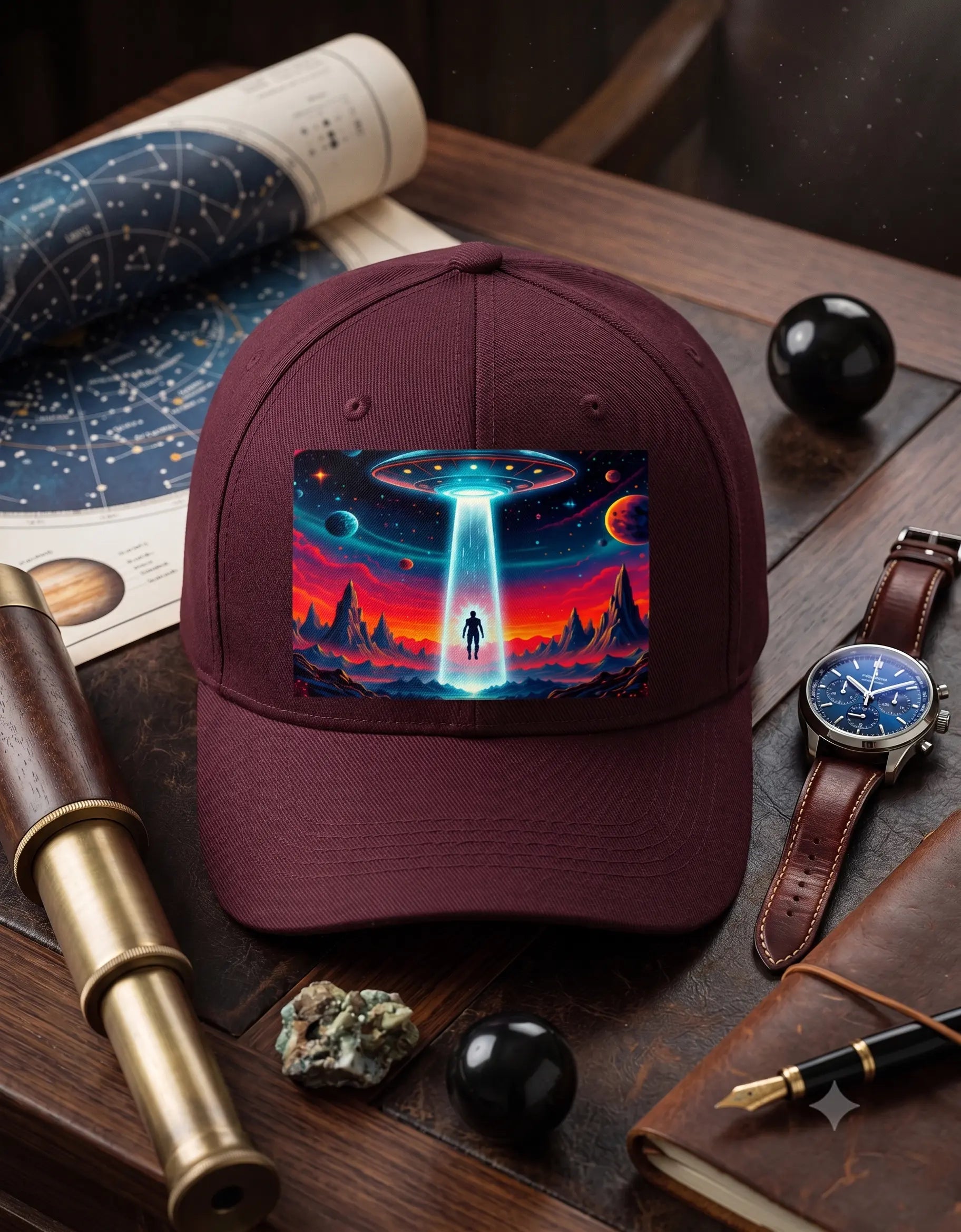 Cosmic Abduction |Pixelated83 Premium BaseBall Cap
