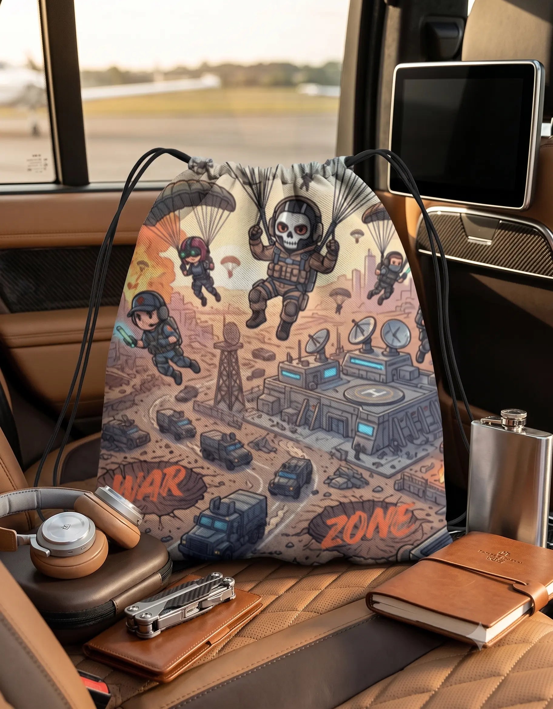 War Zone  | Pixelated83 Premium AOP Drawstring Bag